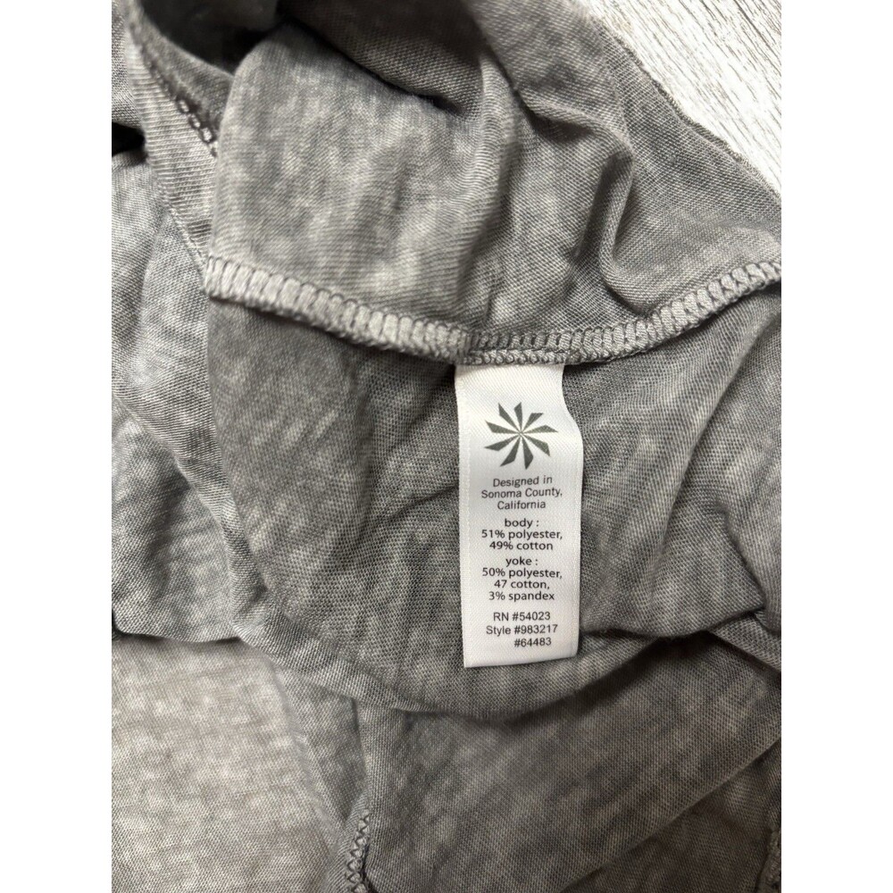 Athleta Sunrise Sheer Burnout Midi Dress Gray Racerback High Low Size S - Picture 4 of 7